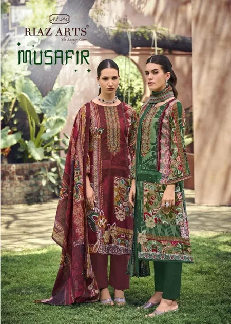 Musafir Vol 23 By Riaz Arts Lawn Digital Printed Dress Material Wholesalers Suppliers In Mumbai
